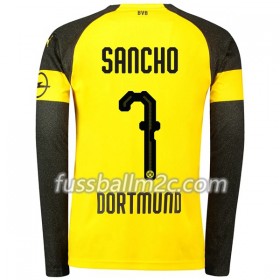 Fußballtrikots Borussia Dortmund Sancho 7 Heim Trikotsatz 2018-2019 Langarm